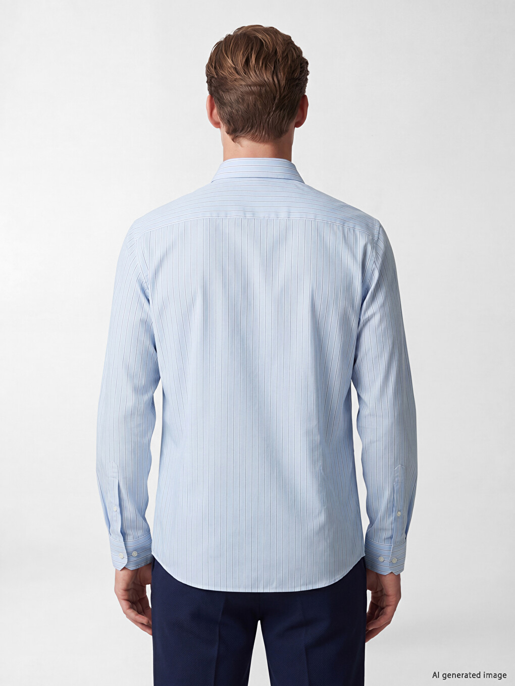 Regular Fit Striped Gabardine Men's Shirt-3