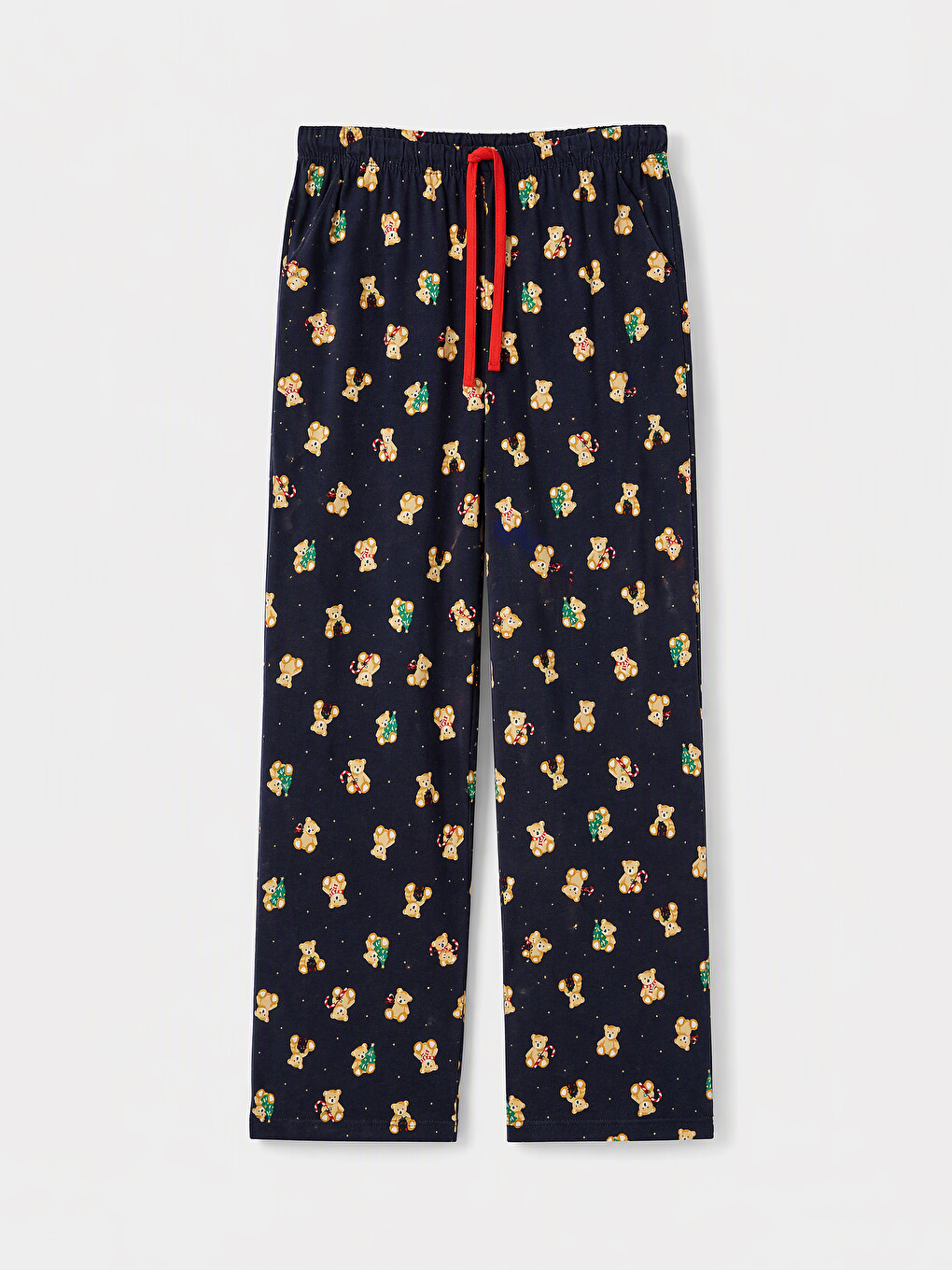 Lacivert V Yaka Desenli Hamile Pijama Takım-3
