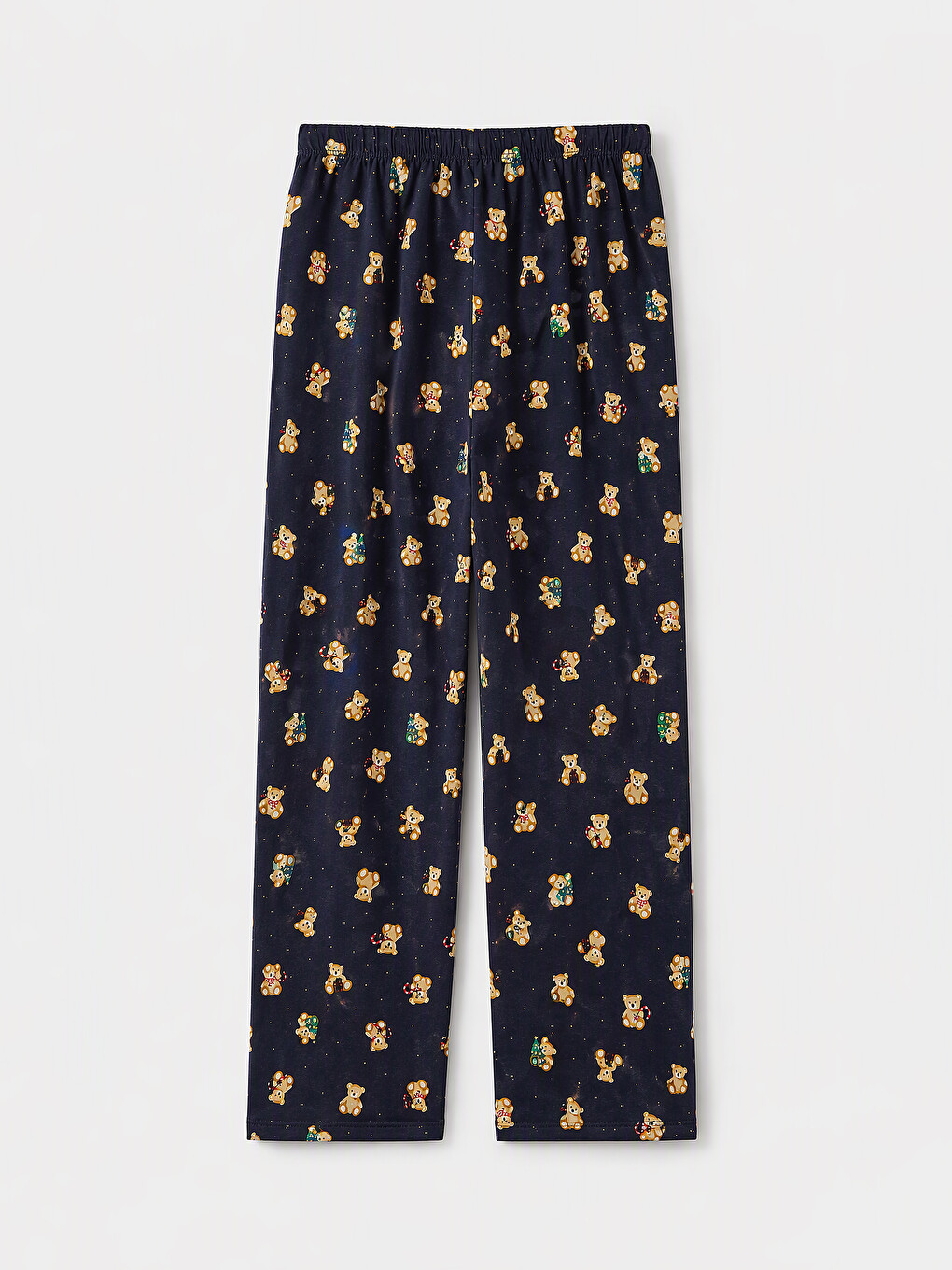 Lacivert V Yaka Desenli Hamile Pijama Takım-4