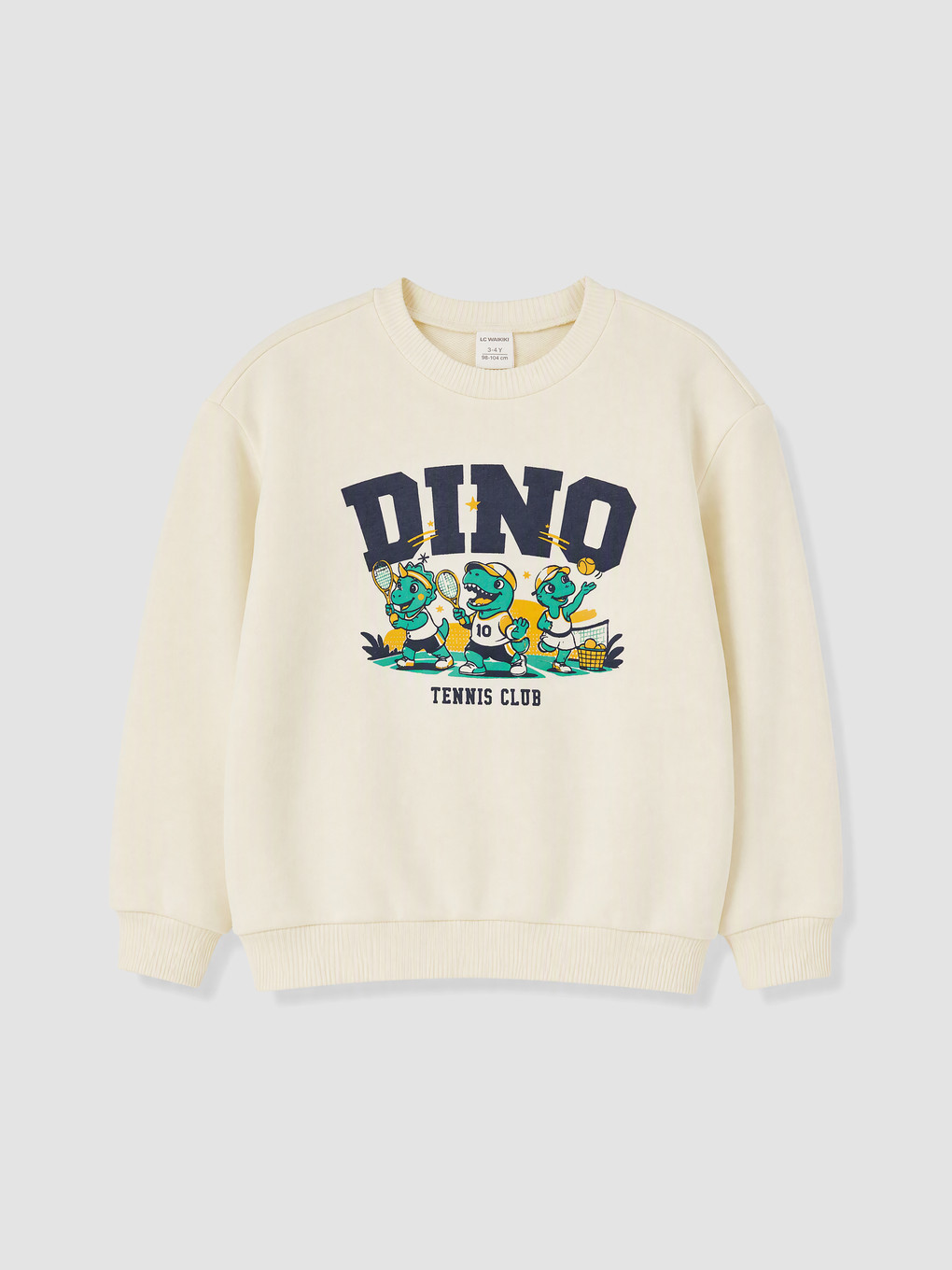 Ekru 2'li Baskılı Erkek Çocuk Sweatshirt-1