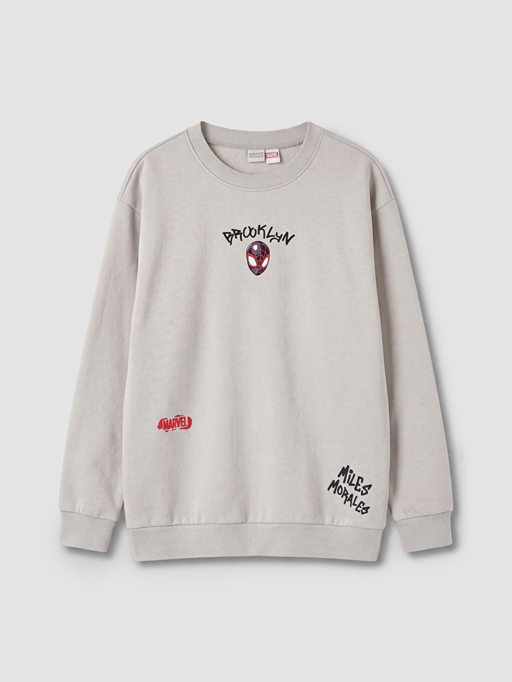 Crew Neck Spider-man Printed Boys' Sweatshirt-1