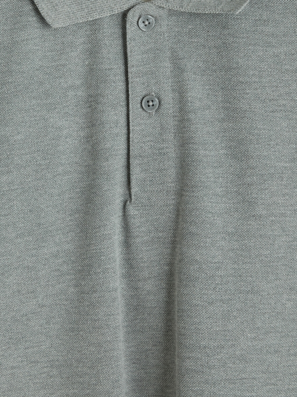 Gri Polo Yaka Pike Erkek Tişört-1