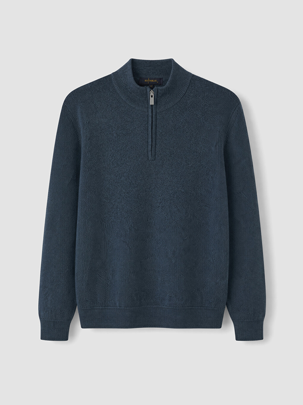 Pulover Tricotat Mock Neck Bărbați-4