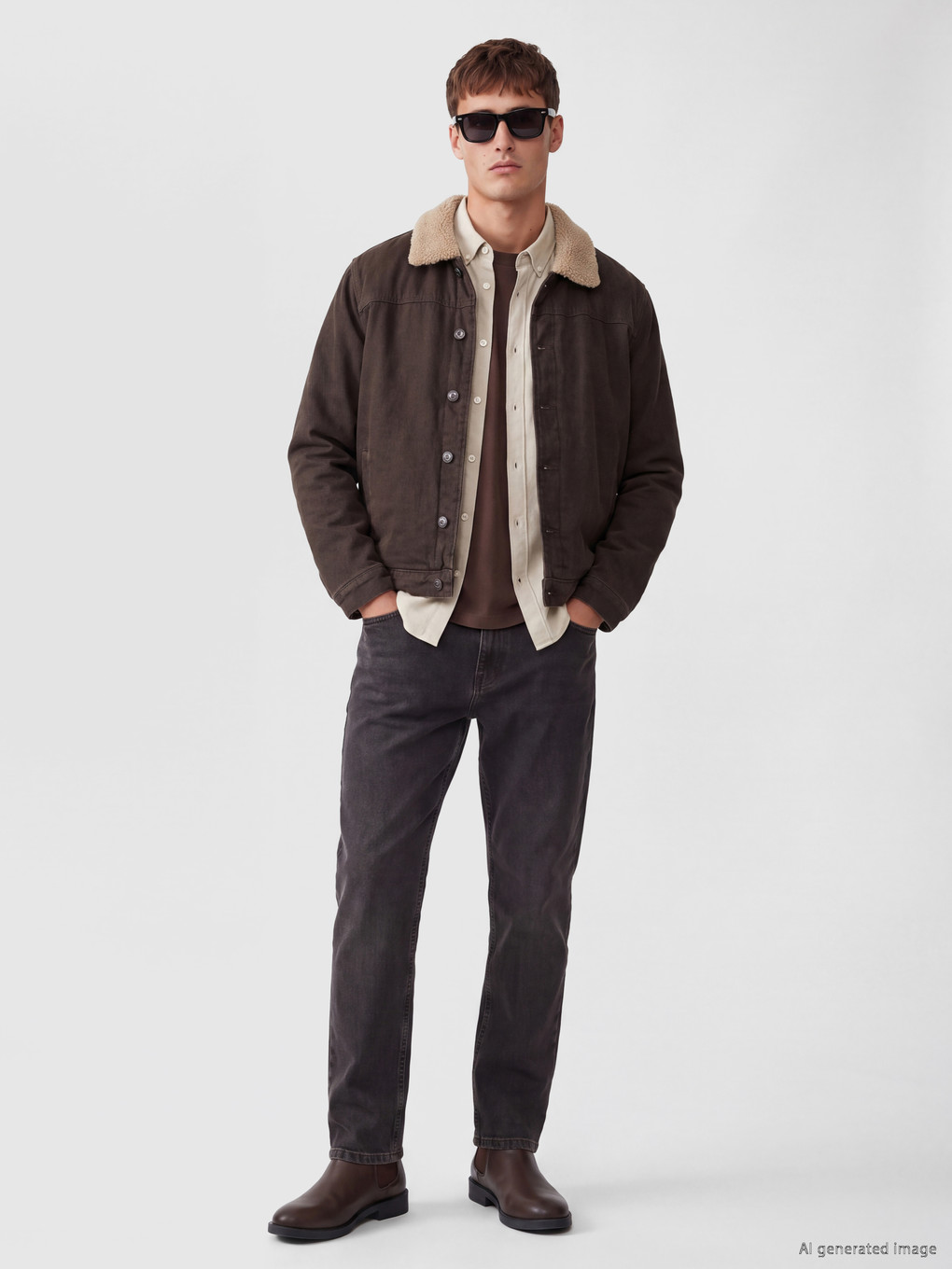 Regular Fit Men's Jean Coat-1