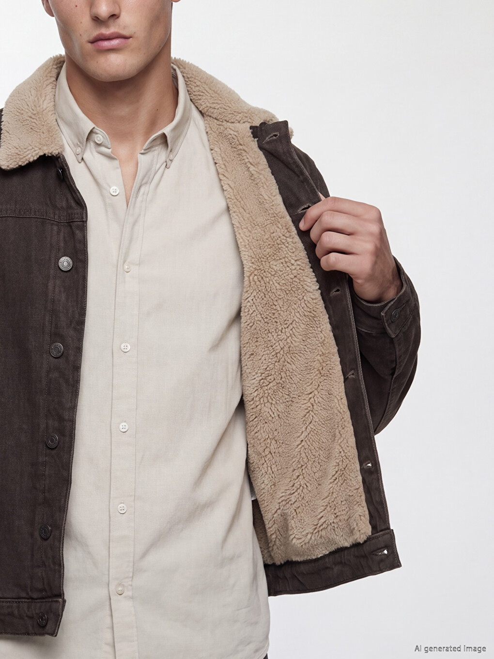 Regular Fit Men's Jean Coat-3
