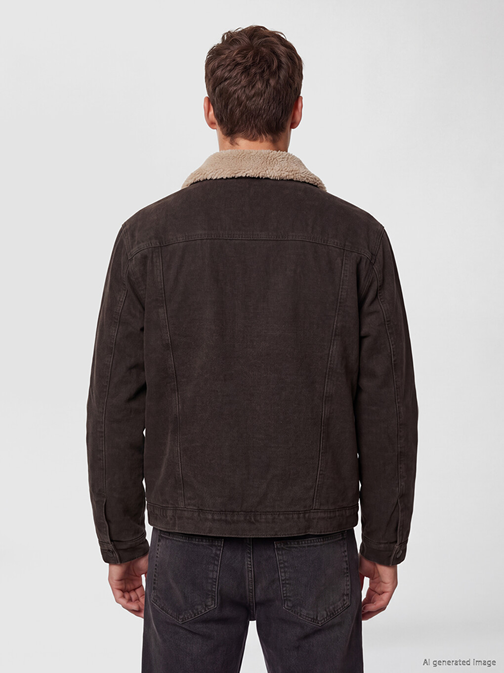 Regular Fit Men's Jean Coat-4