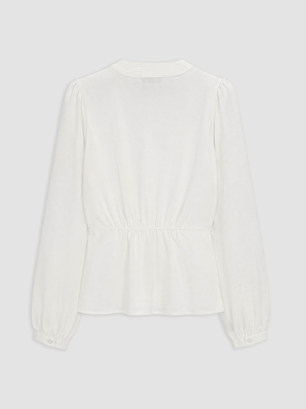 V Neck Gathered Detail Women's Blouse-5