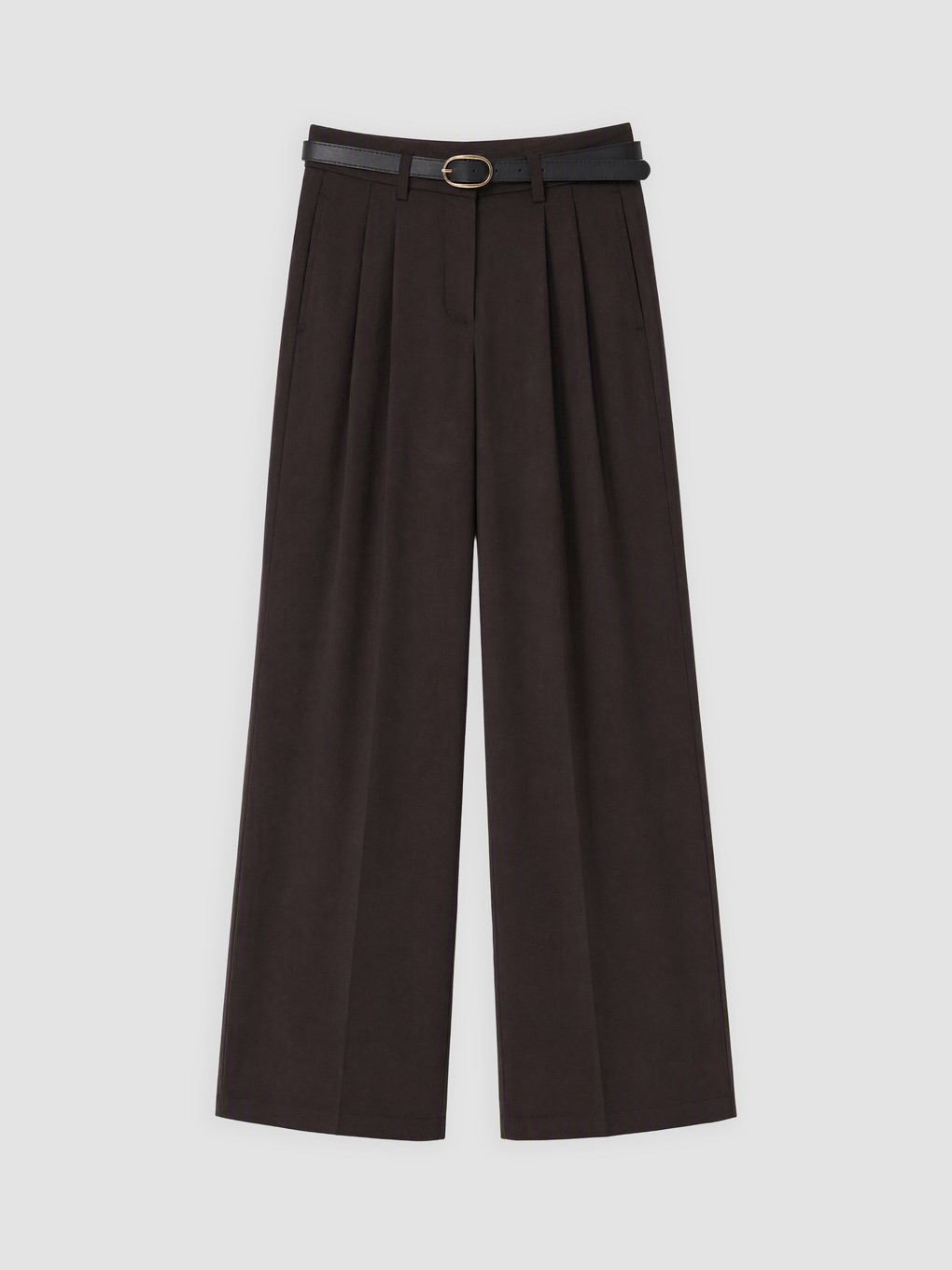 Belted Women's Fabric Trousers-4