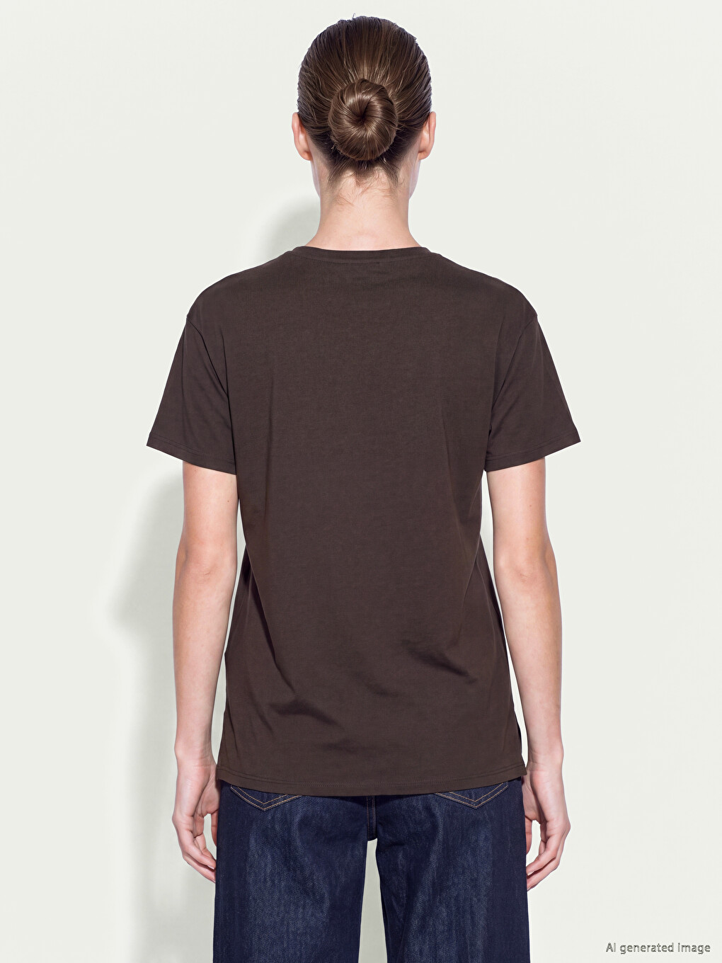 Printed %100 Cotton Women's T-shirt-3