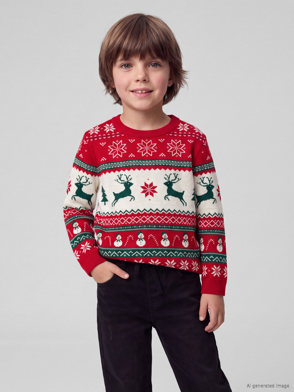 Neujahrs-themen Jungen Strickpullover