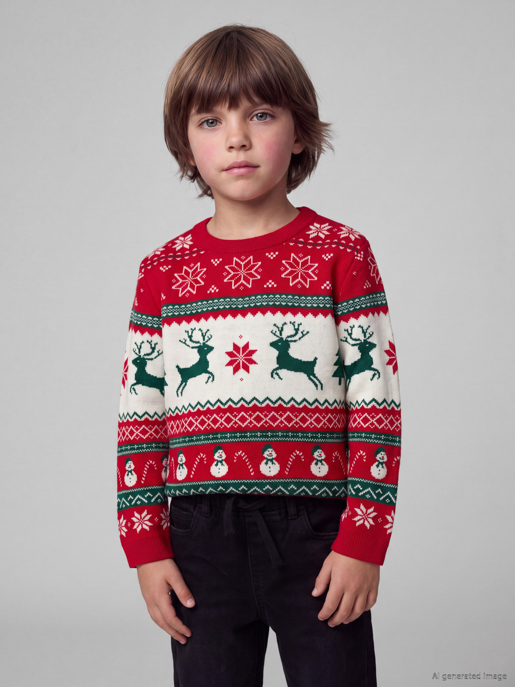 Neujahrs-themen Jungen Strickpullover-1