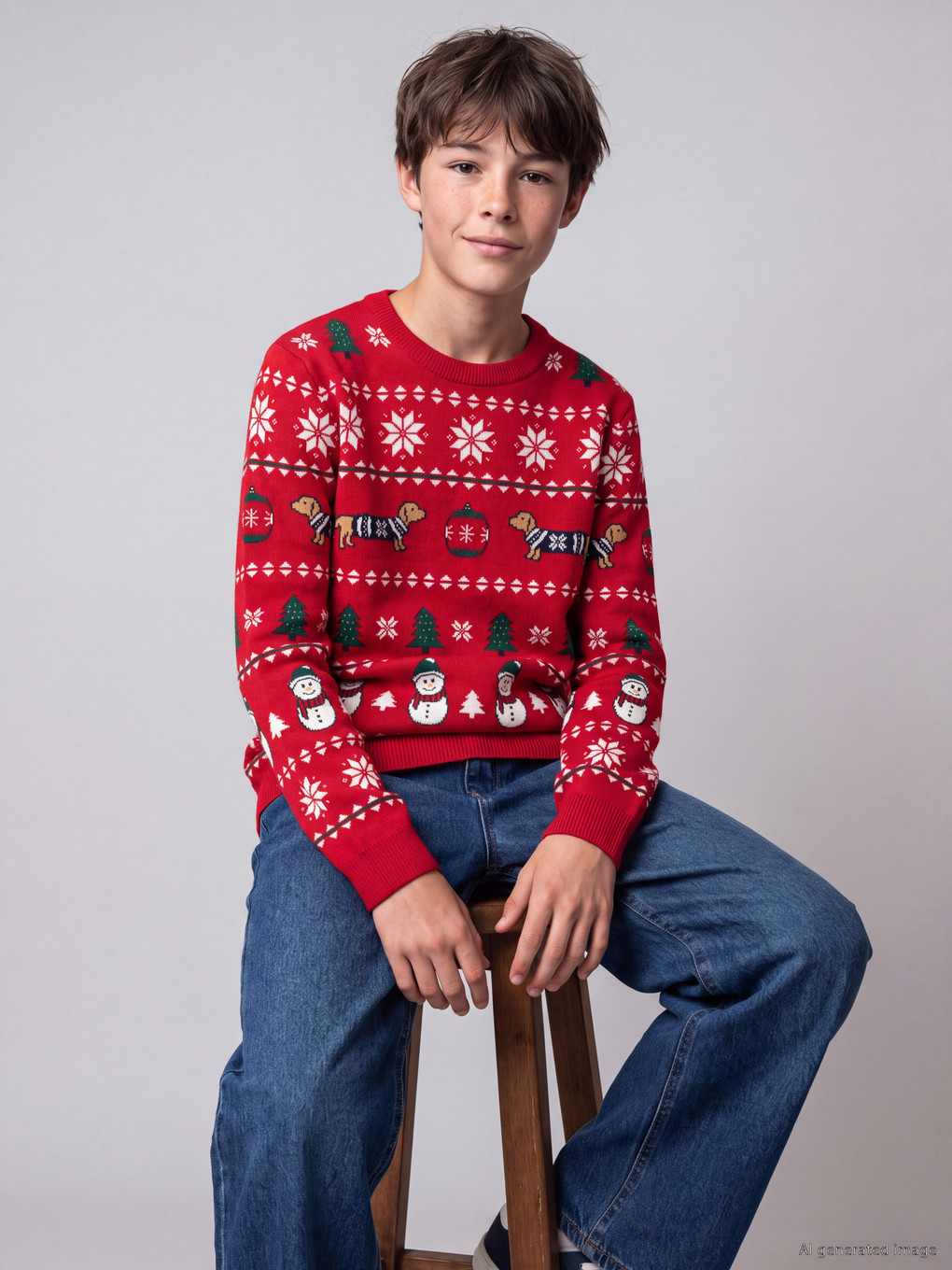 Boy Red Sweater