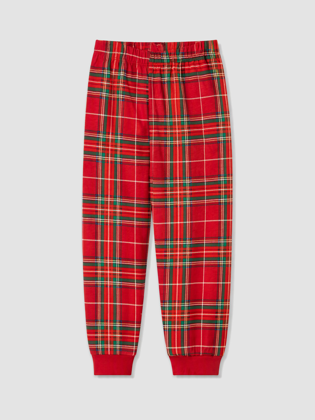 Kırmızı Ekose Kız Çocuk Pijama Alt-2