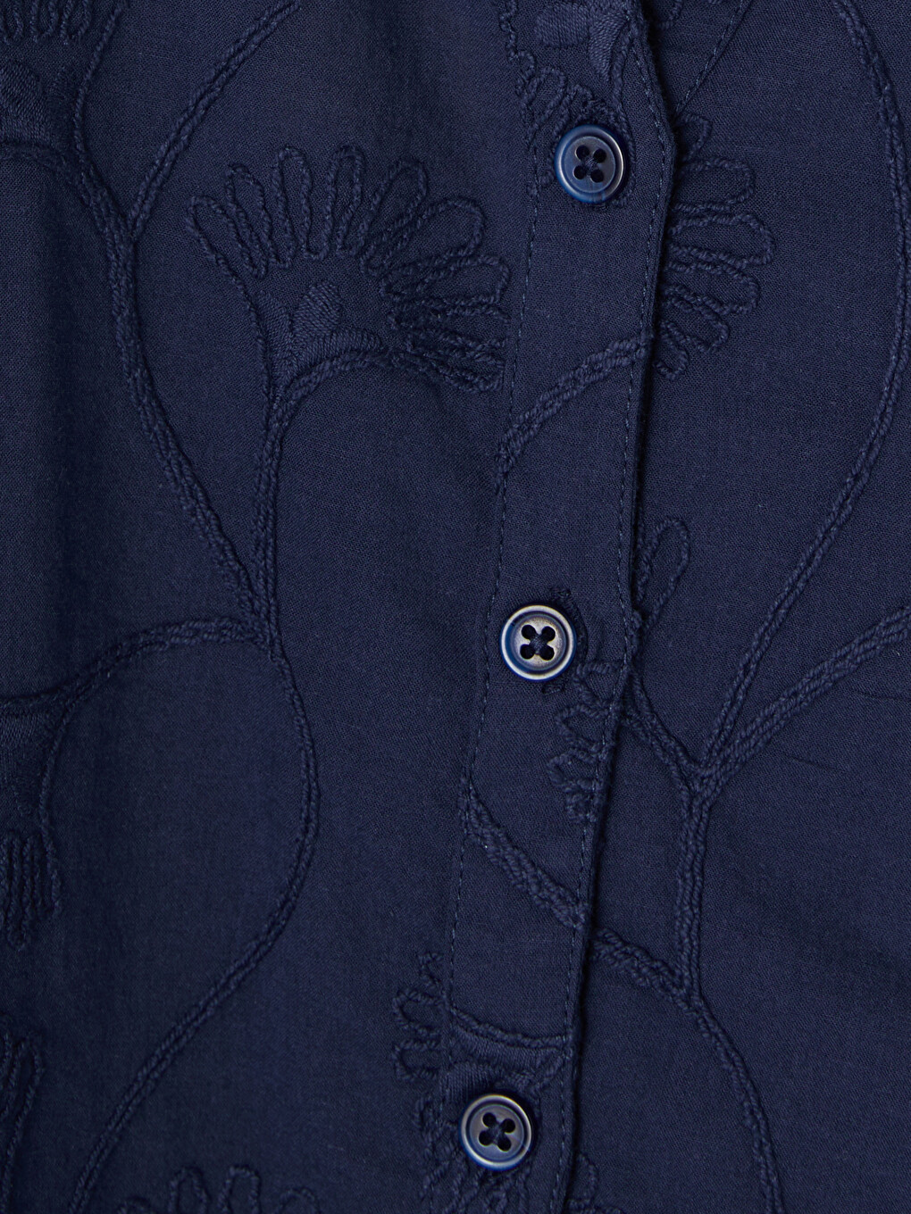 Notch Neck Embroidered Blouse-5