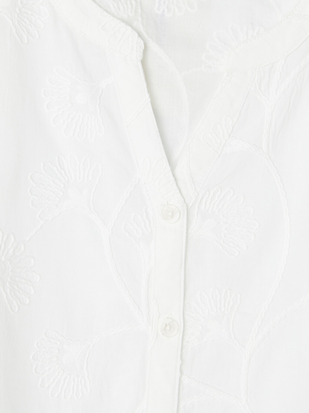 Notch Neck Embroidered Blouse-5