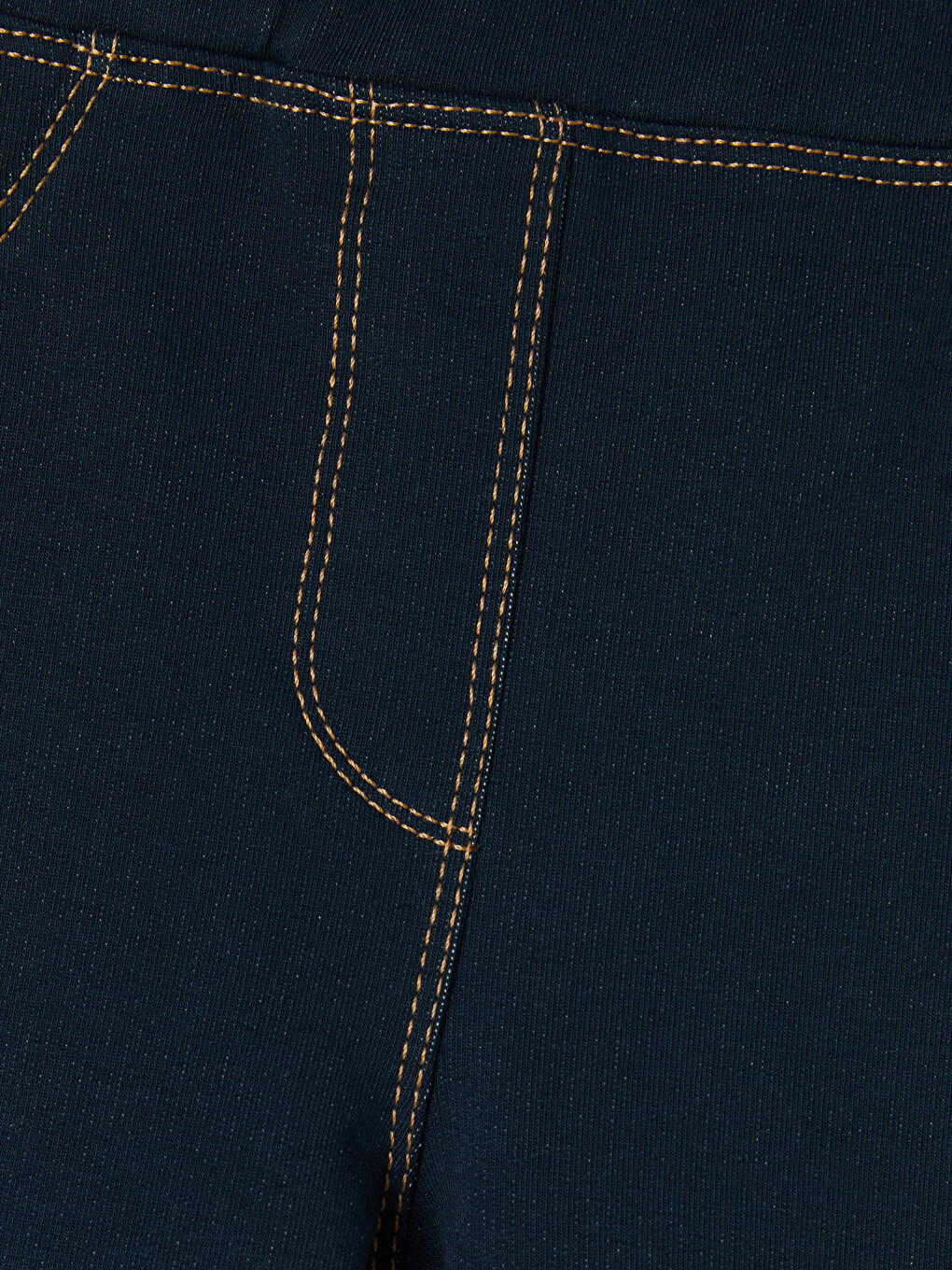 İndigo Kız Çocuk Denim Görünümlü Tayt-1