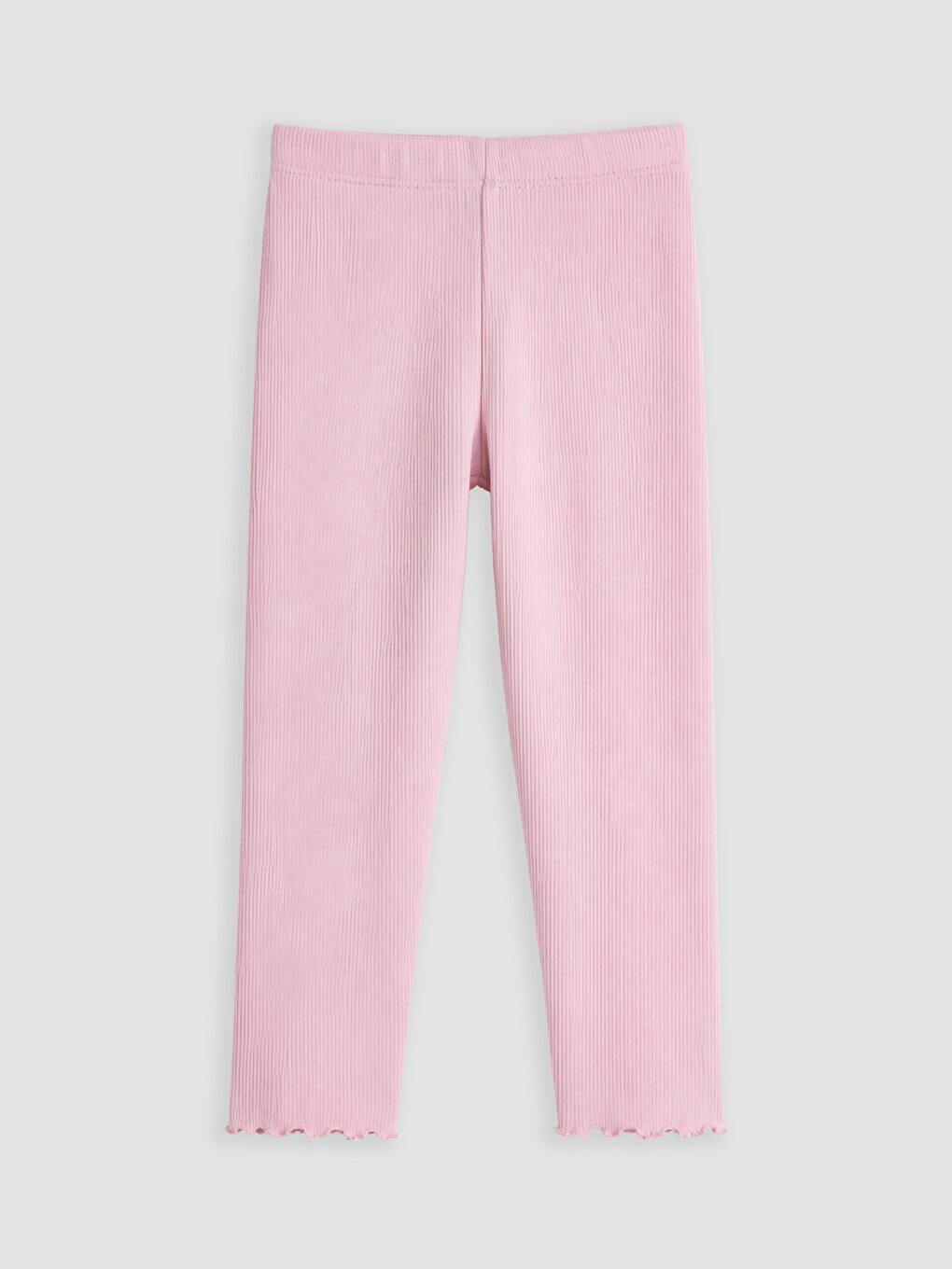 Pembe Beli Lastikli Kız Çocuk Tayt