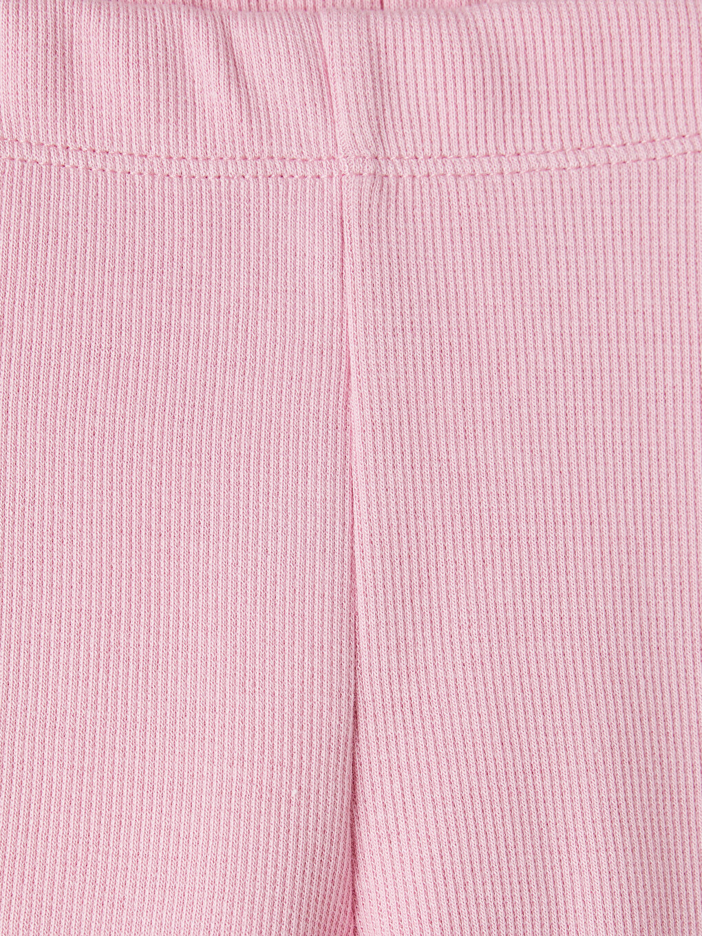 Pembe Beli Lastikli Kız Çocuk Tayt-1