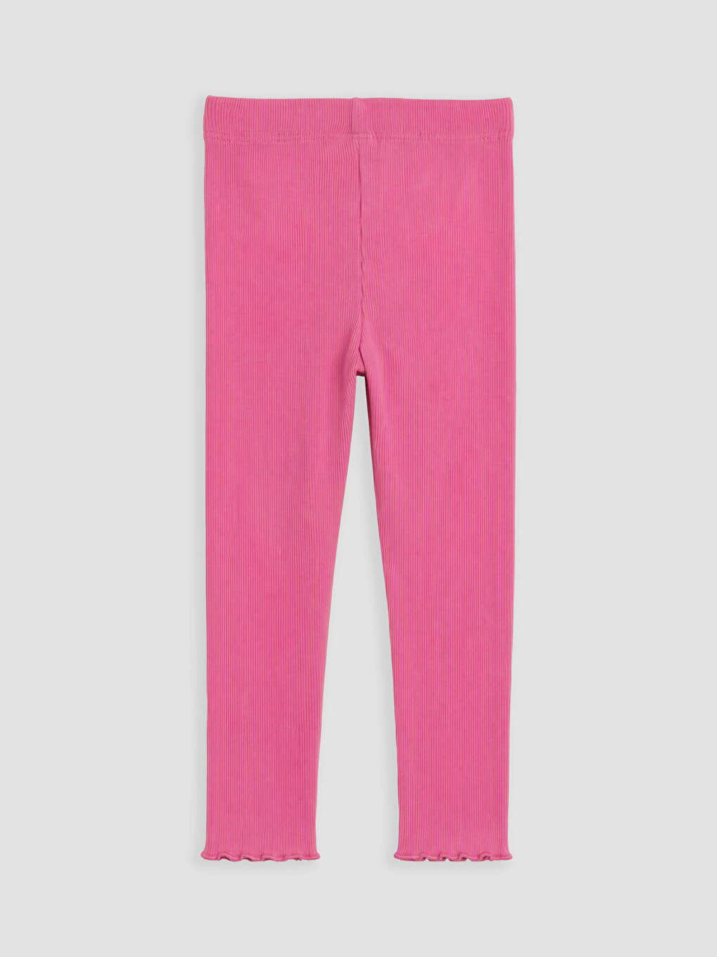 Girls' Ribbed Ruffled Leggings