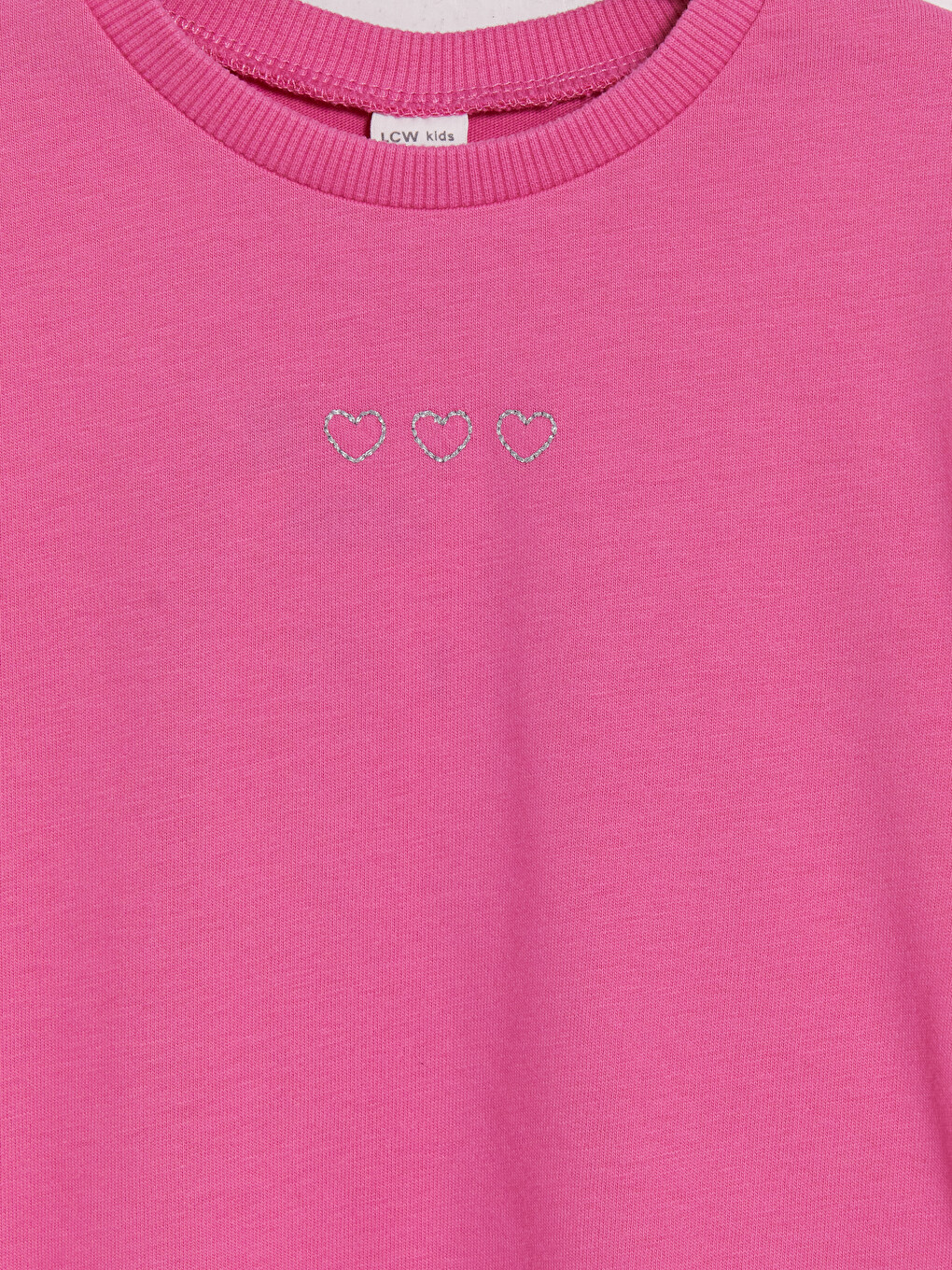 T-shirt I Qëndisur Me Jakë Të Rrumbullakët Për Vajza-2