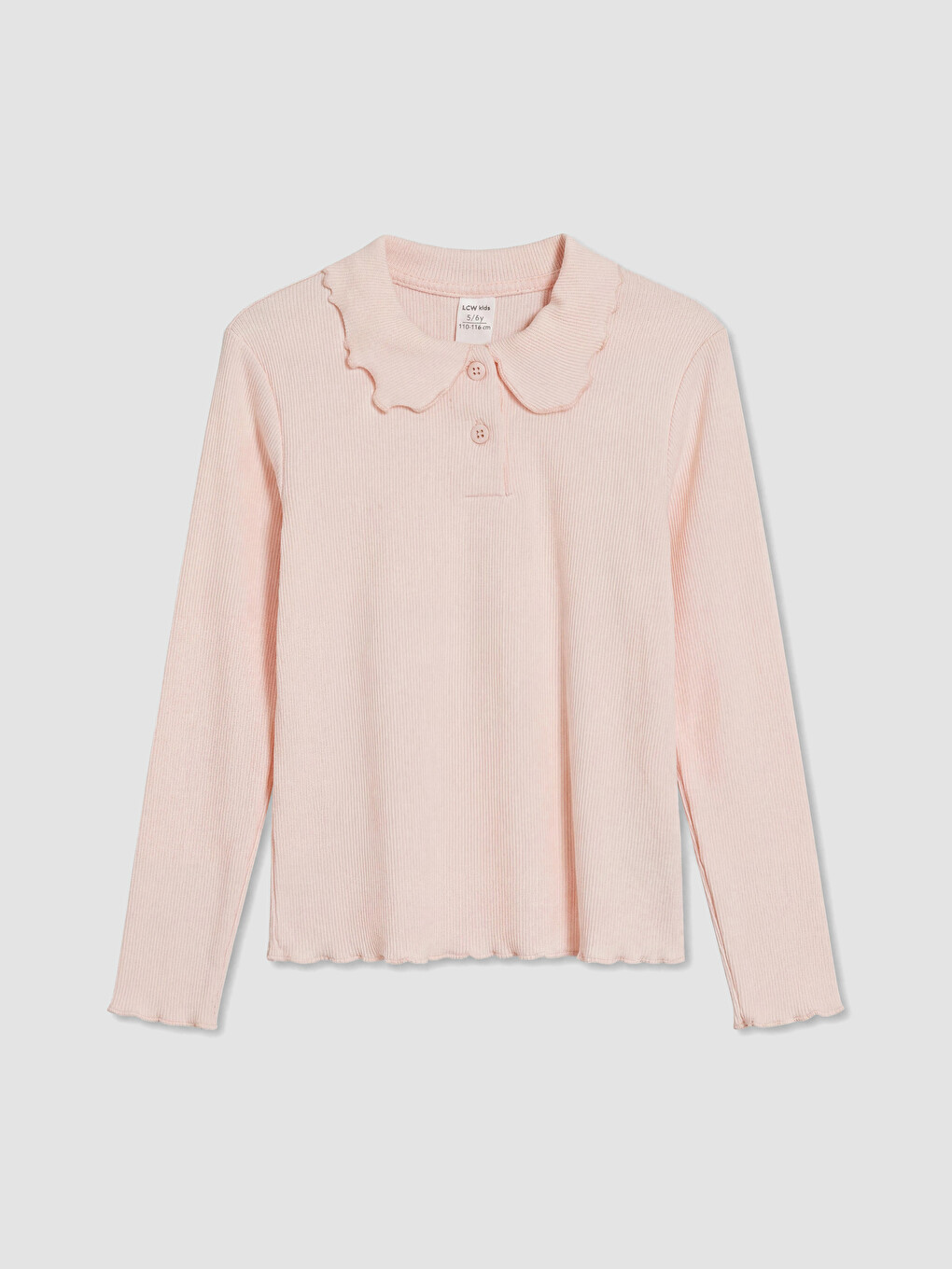 Pembe Bebe Yaka Kız Çocuk Tişört