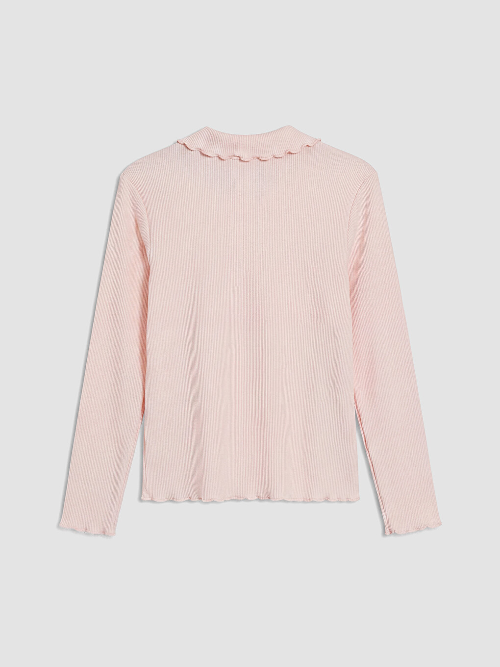 Pembe Bebe Yaka Kız Çocuk Tişört-1