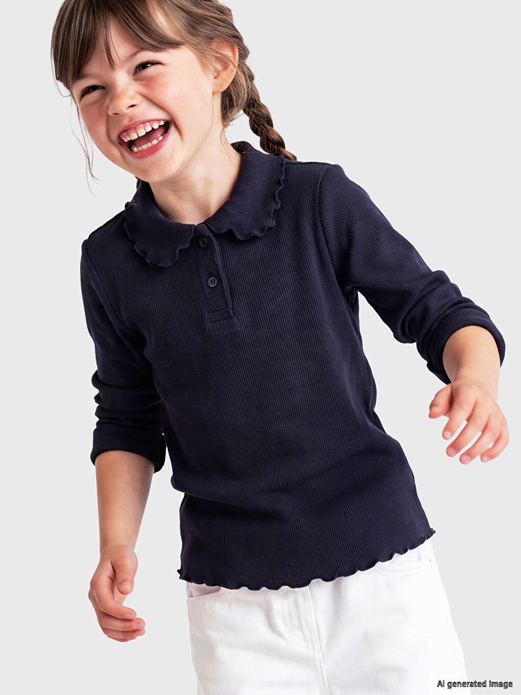 Peter Pan Collar Girls' T-shirt