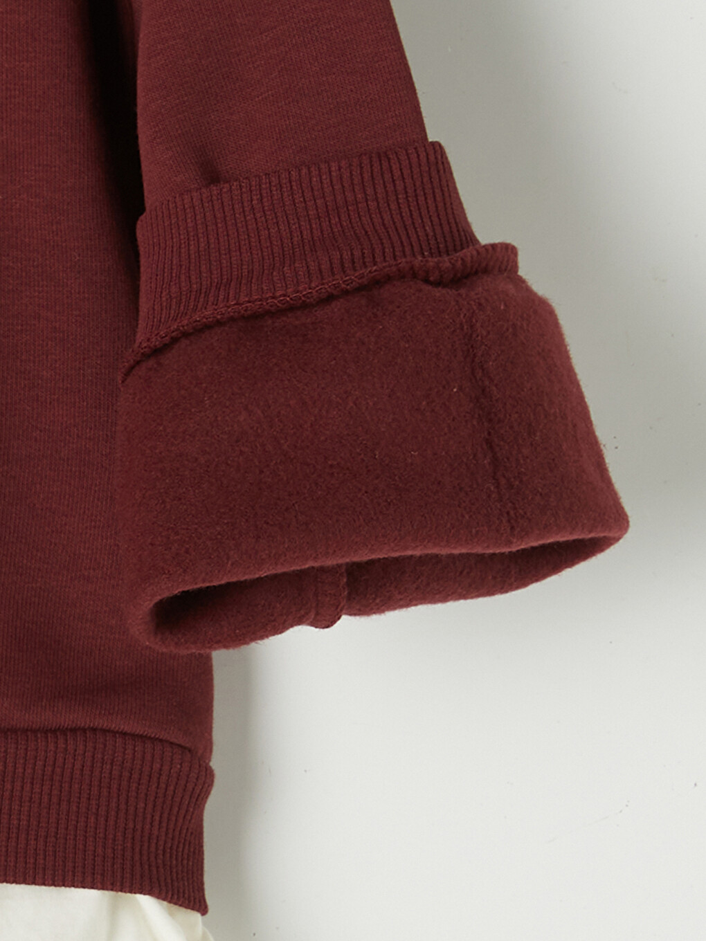 Bordo Taşlı Kız Çocuk Kalın Sweatshirt-2
