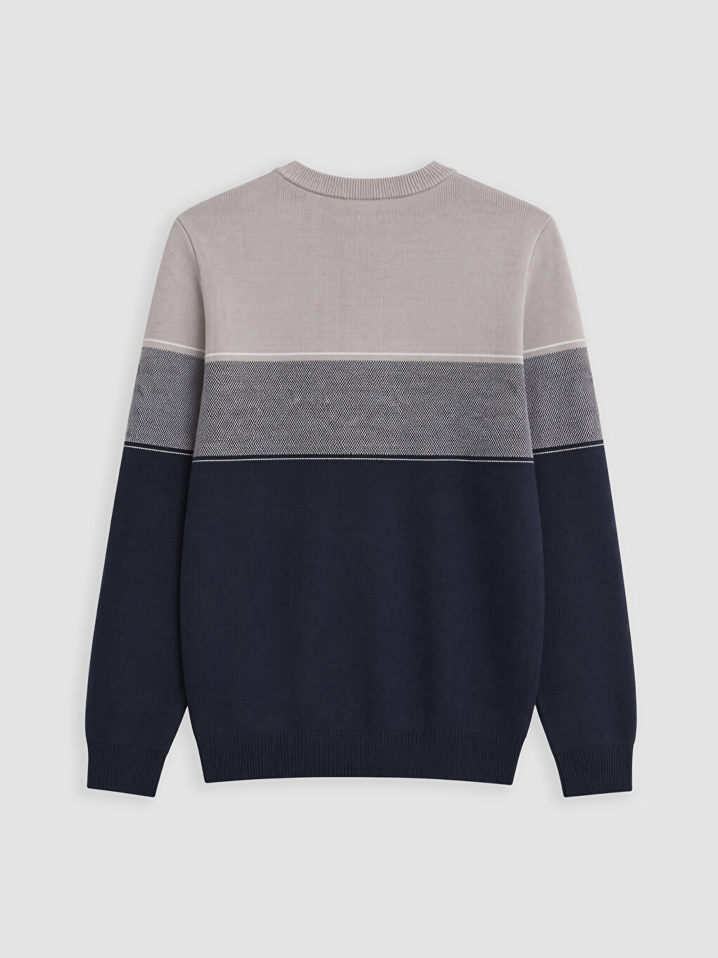 Crew Neck Striped Men's Knitwear Sweater-2
