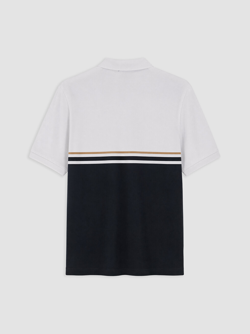 Polo Collar Color Blocked Standard Fit Men's T-shirt-4
