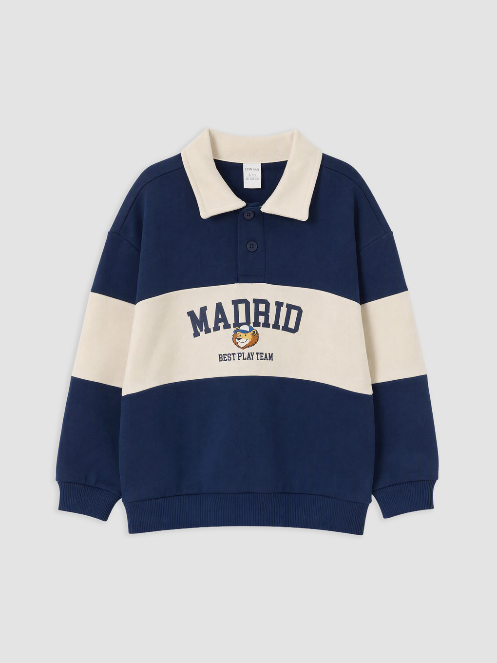 Polo Collar Men's Thick Sweatshirt