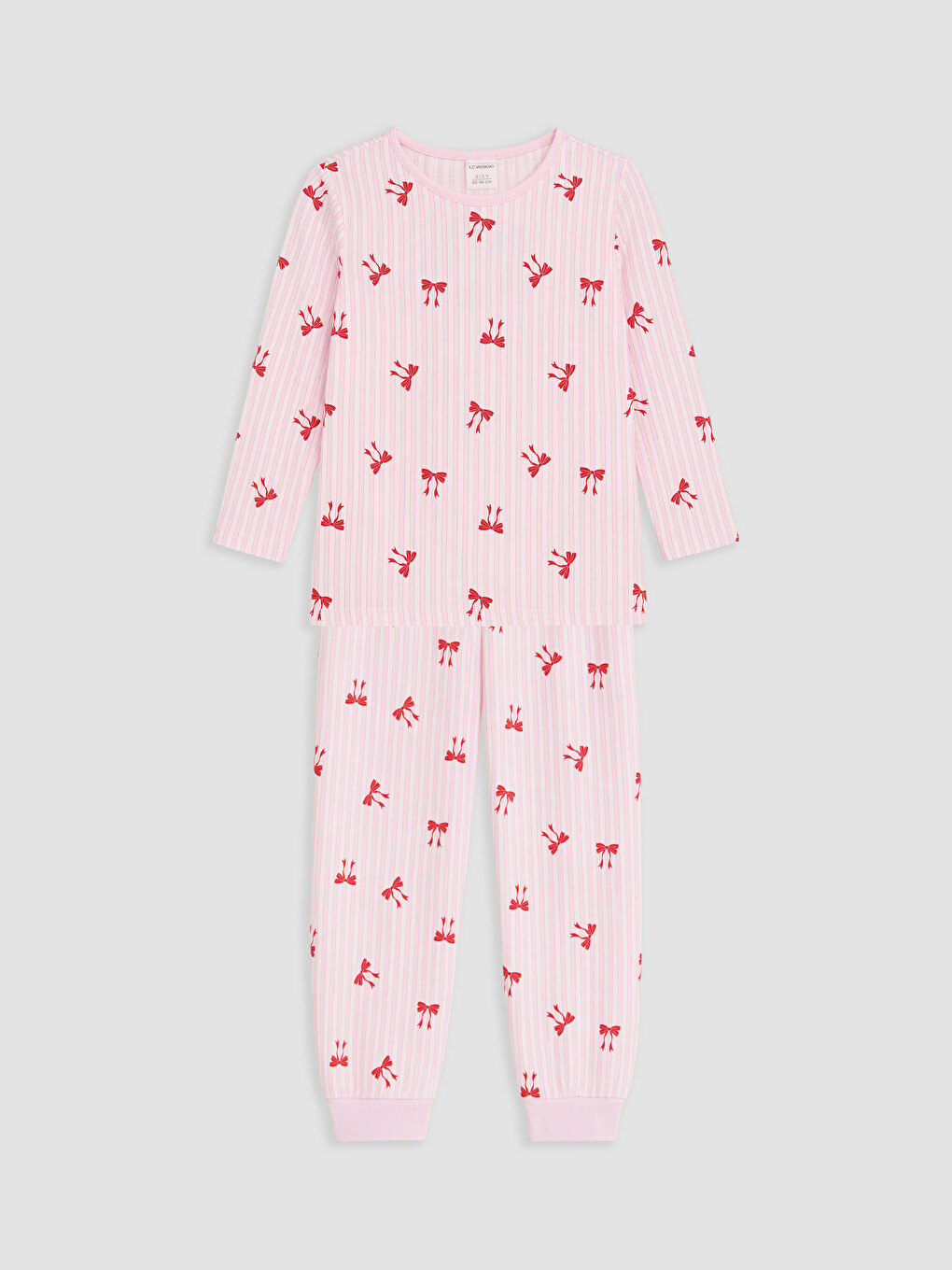 Pembe Desenli Kız Çocuk Pijama Takımı