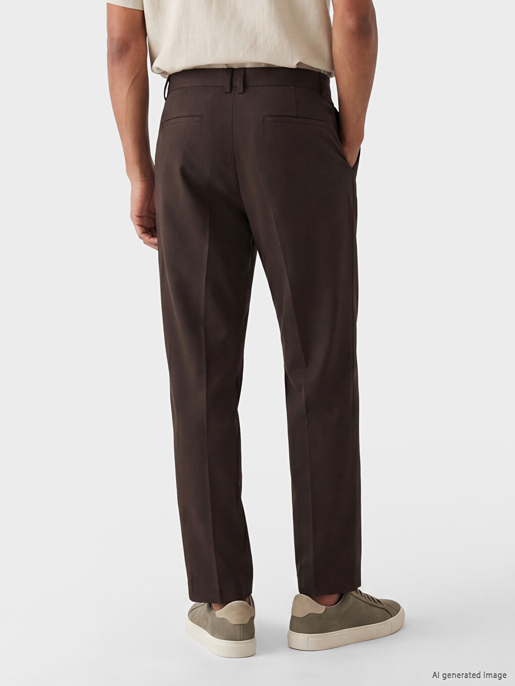 Extra Loose Fit Pleated Men's Trousers-2