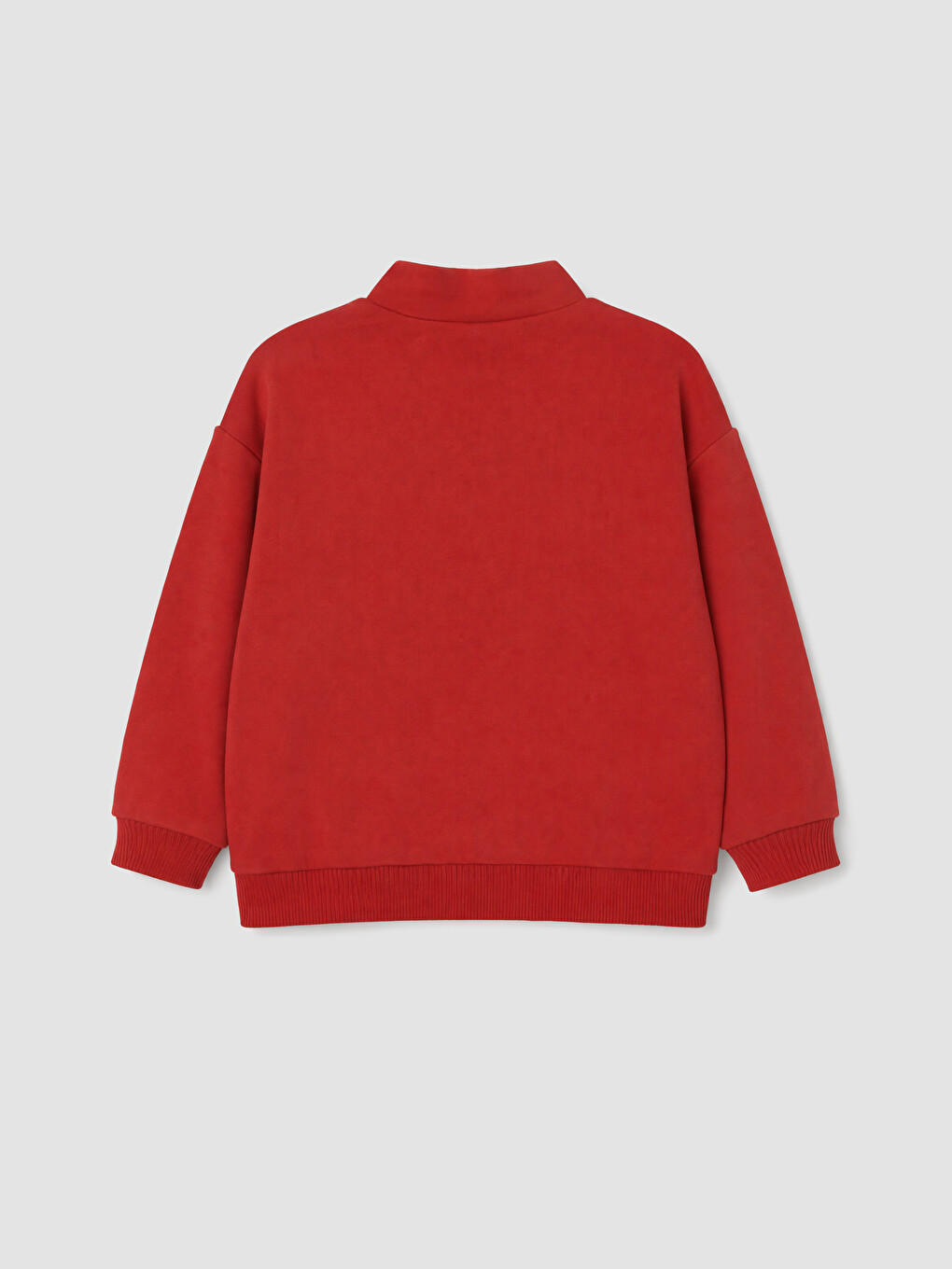 Kırmızı Renk Bloklu Erkek Bebek Sweatshirt ve Eşofman Altı-3