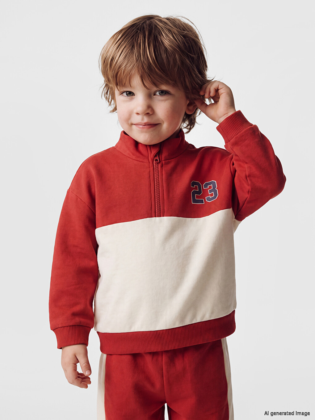 Color Blocked Baby Boys' Sweatshirt And Sweatpants-1
