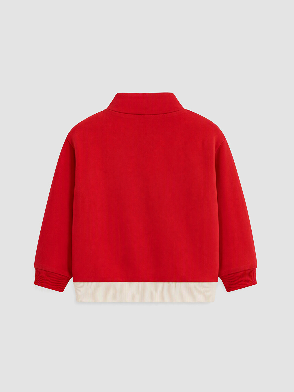 Kırmızı Renk Bloklu Erkek Bebek Sweatshirt Ve Eşofman Altı-3