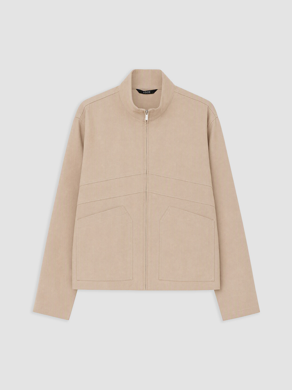 Bej Loose Fit Gabardin Erkek Ceket