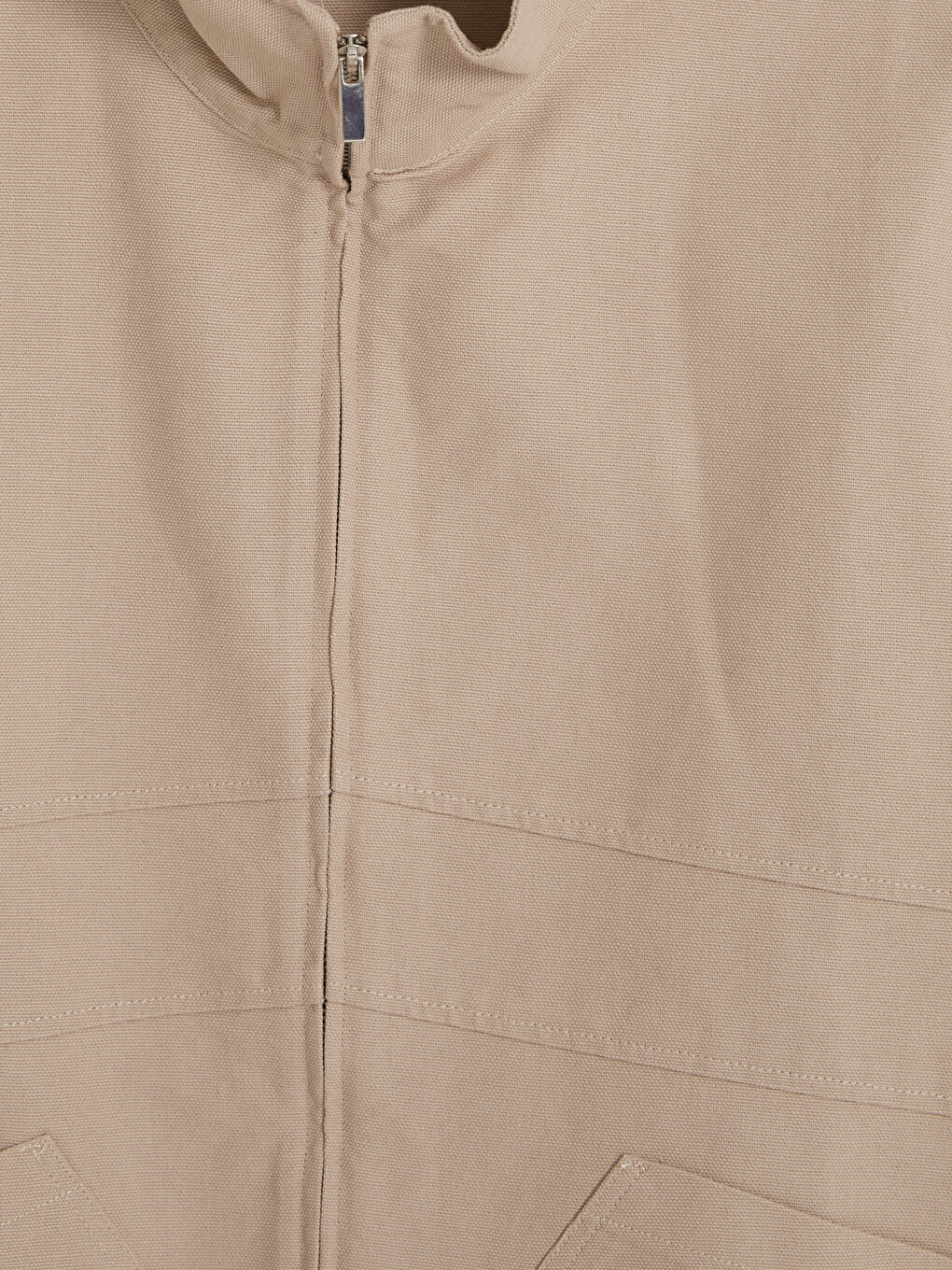 Bej Loose Fit Gabardin Erkek Ceket-2