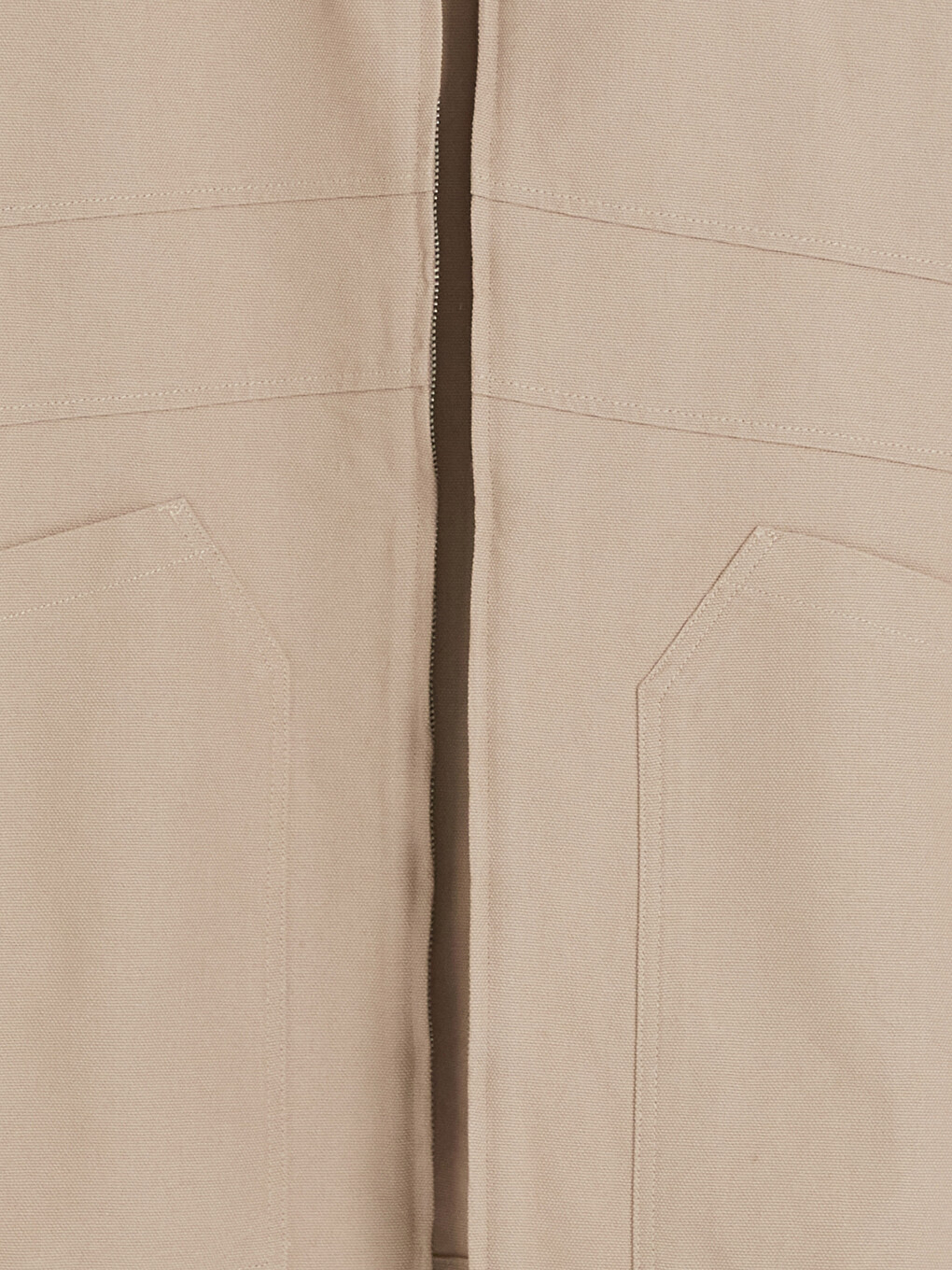 Bej Loose Fit Gabardin Erkek Ceket-3