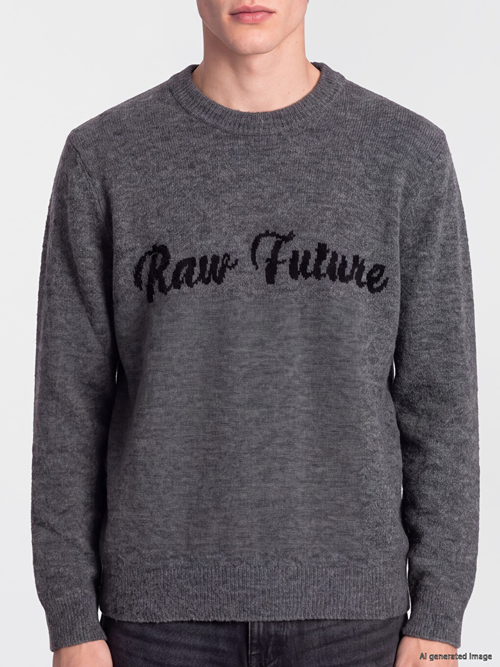 Crew Neck Printed Men's Knitwear Sweater-2