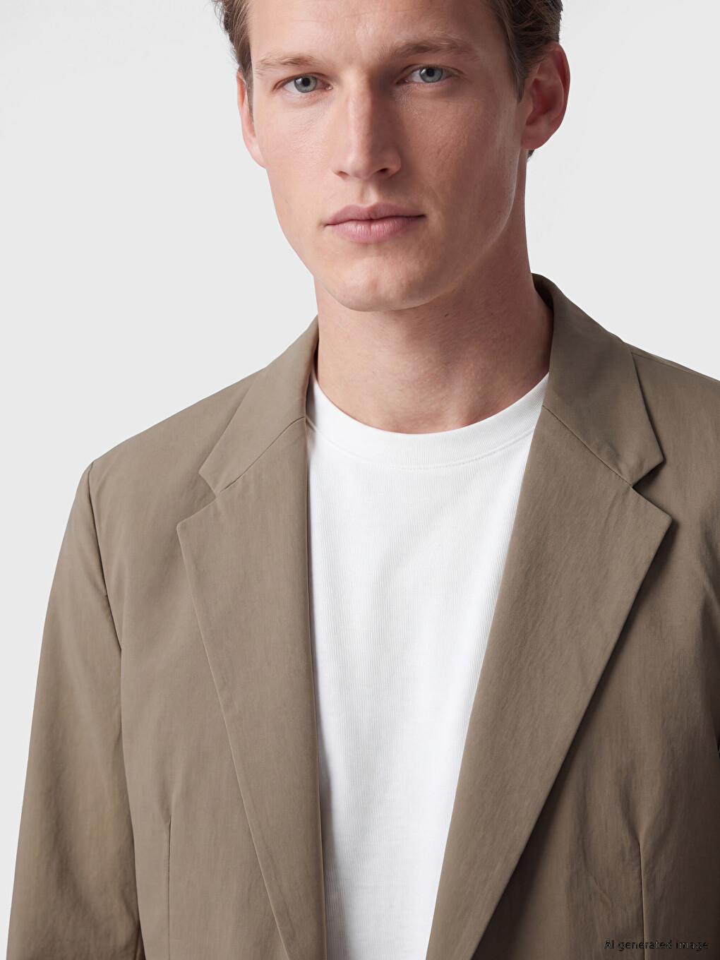 Bej Regular Fit Erkek Blazer Ceket-2