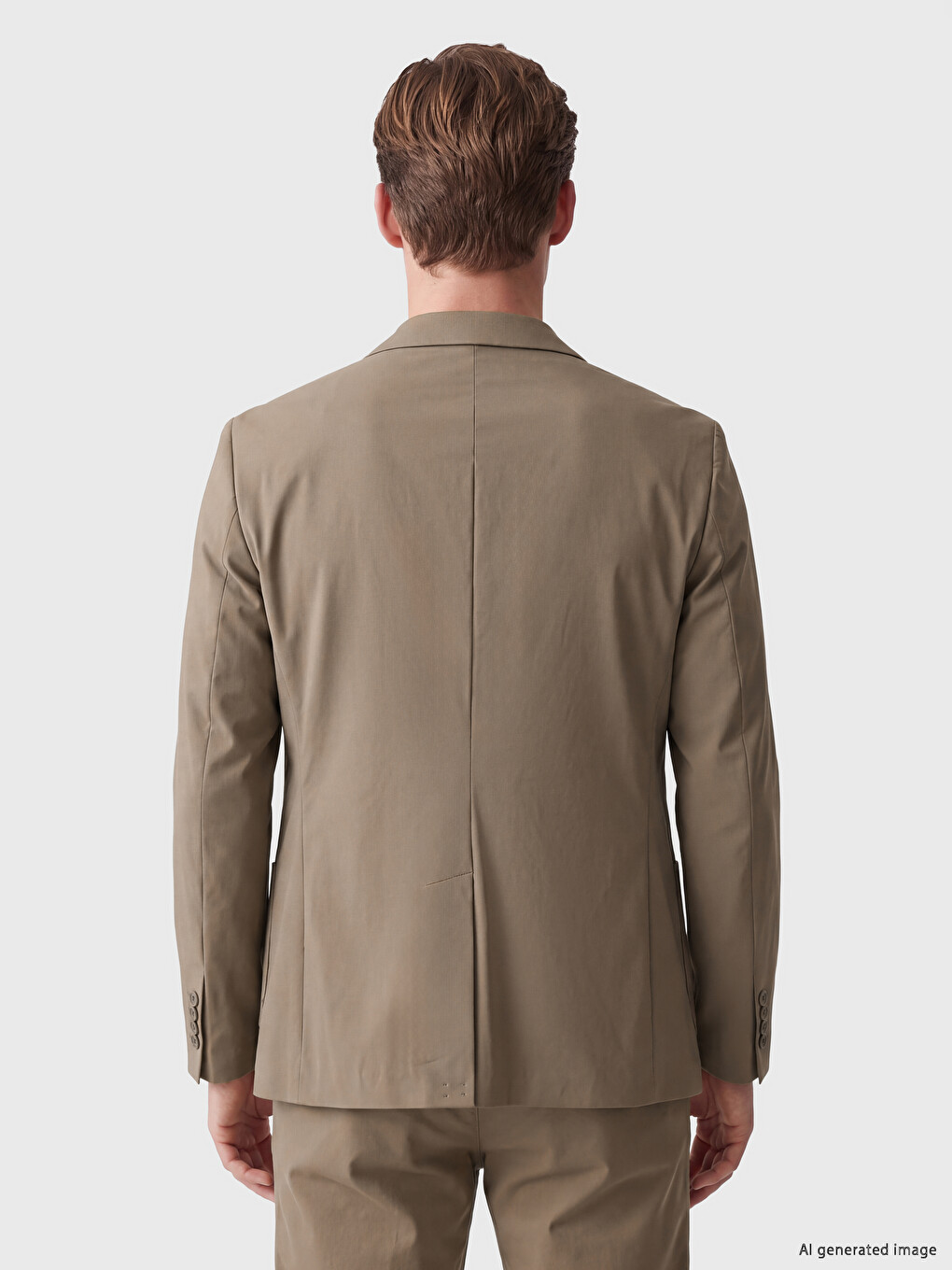 Bej Regular Fit Erkek Blazer Ceket-3