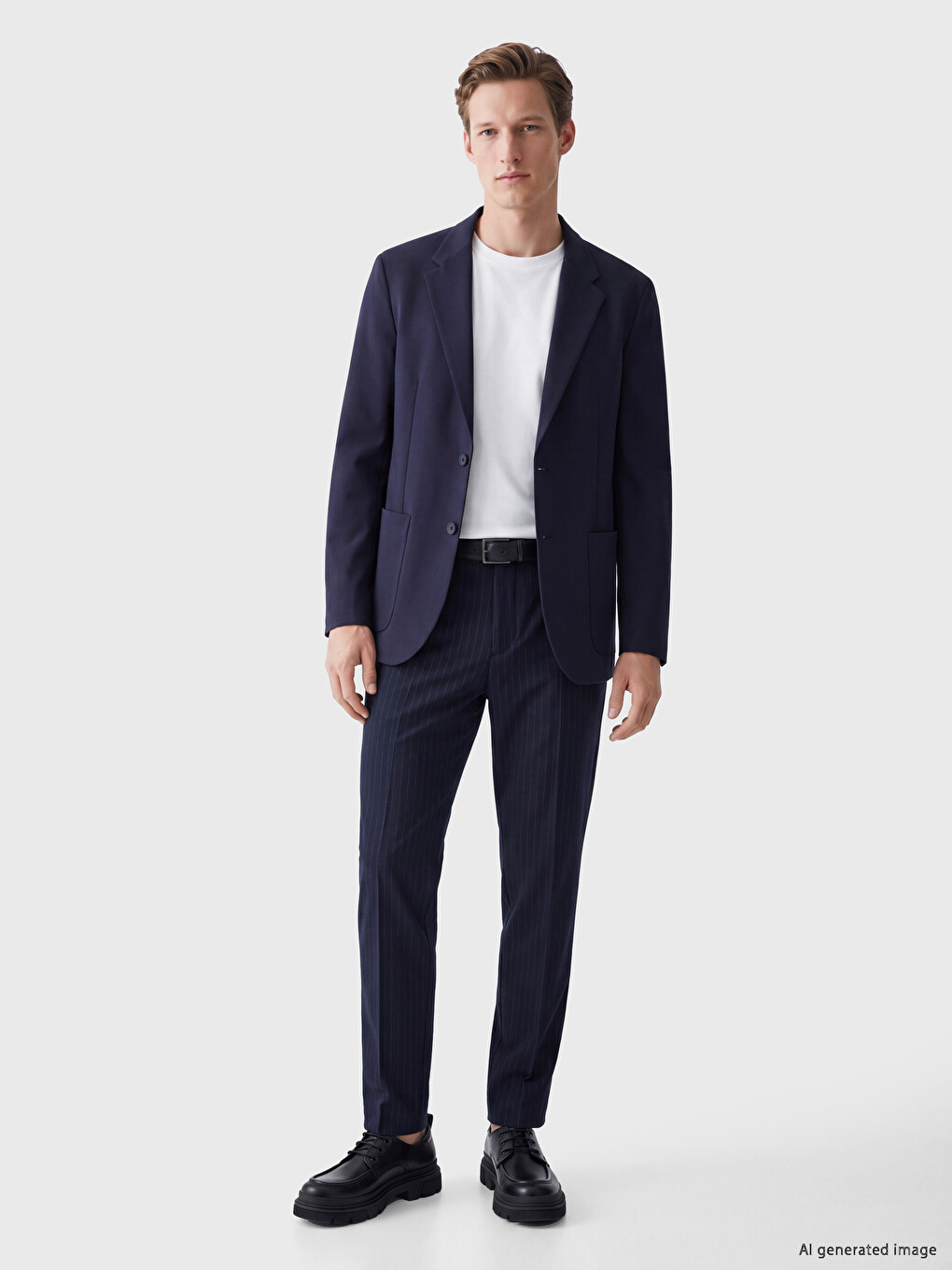 Lacivert Regular Fit Erkek Blazer Ceket-1