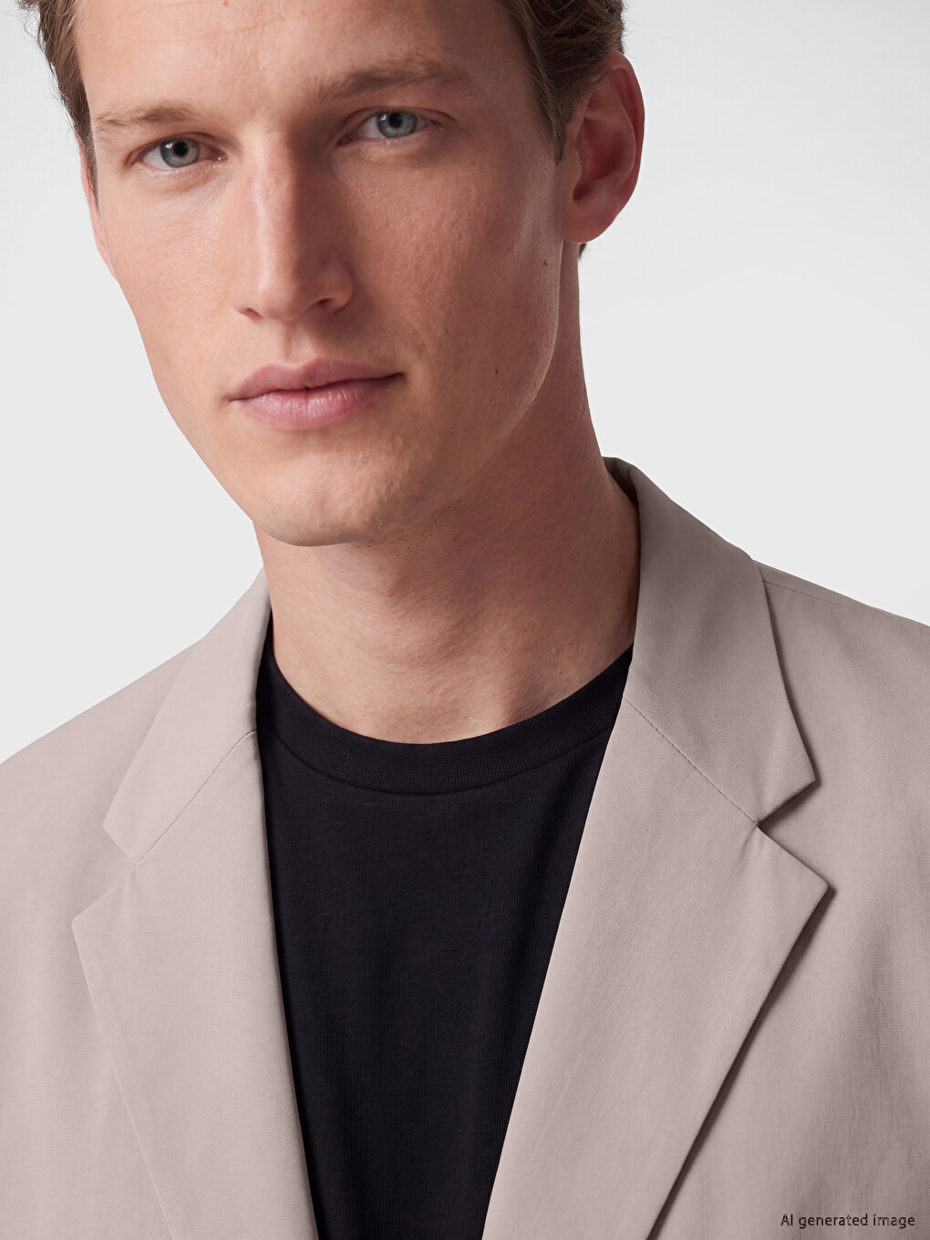 Bej Regular Fit Erkek Blazer Ceket-2