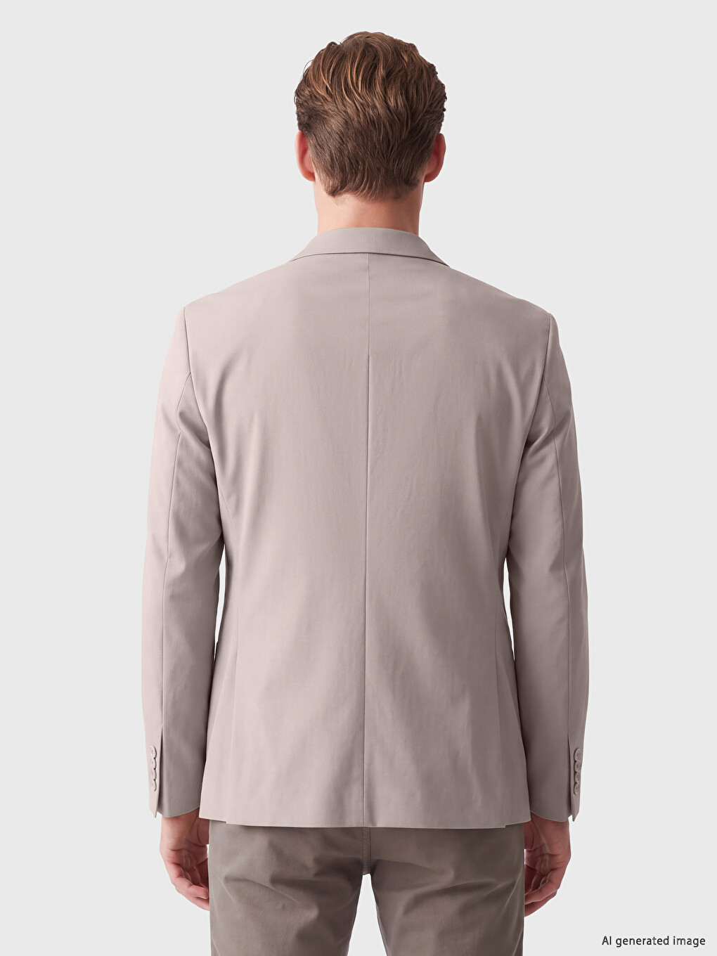 Bej Regular Fit Erkek Blazer Ceket-3