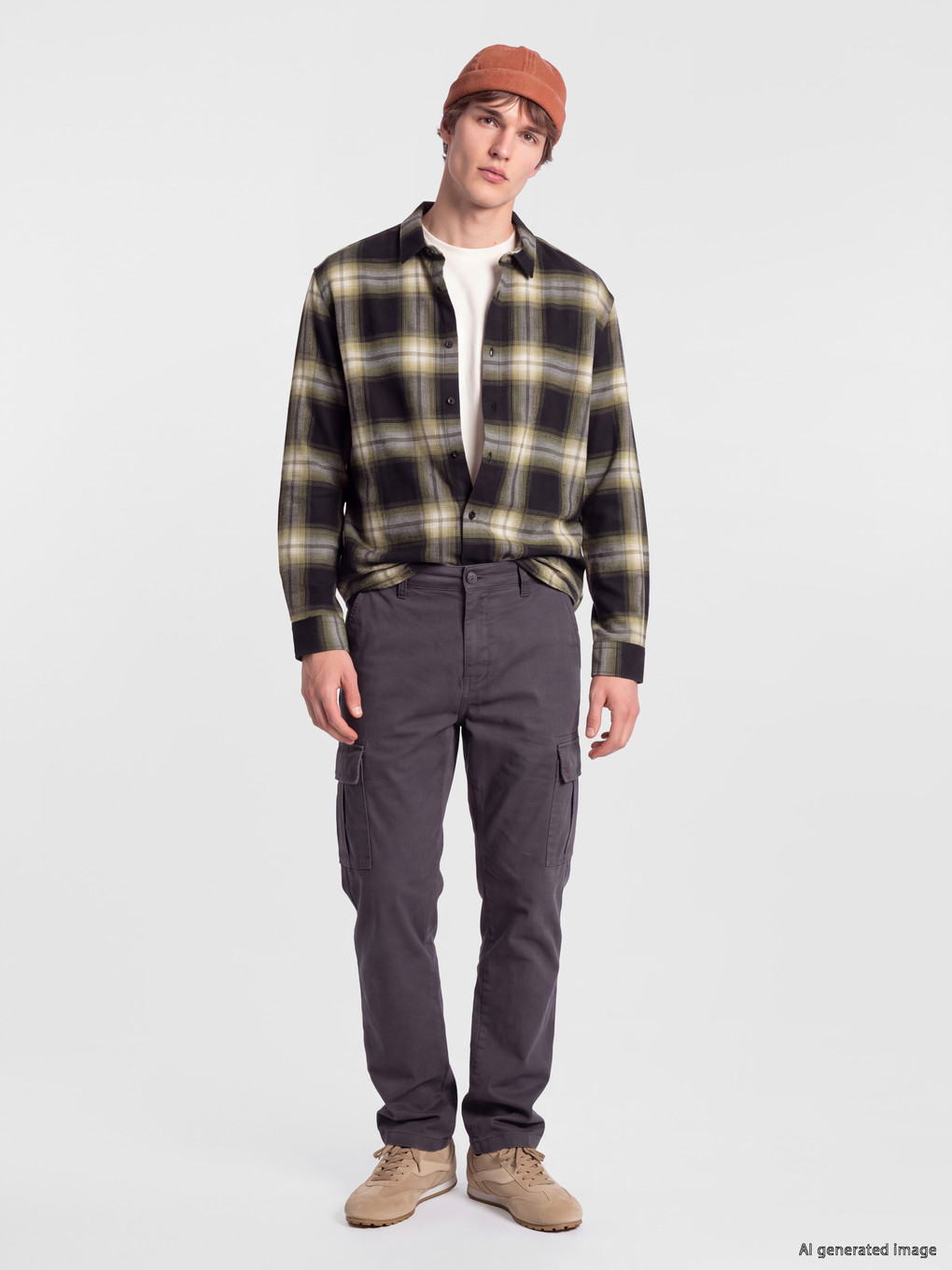 Cămașă Din Flanelă În Carouri Regular Fit Pentru Bărbați-2