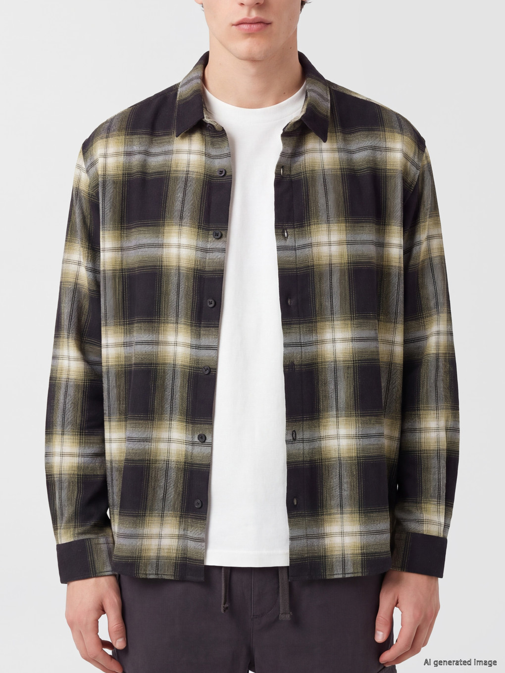 Cămașă Din Flanelă În Carouri Regular Fit Pentru Bărbați-3