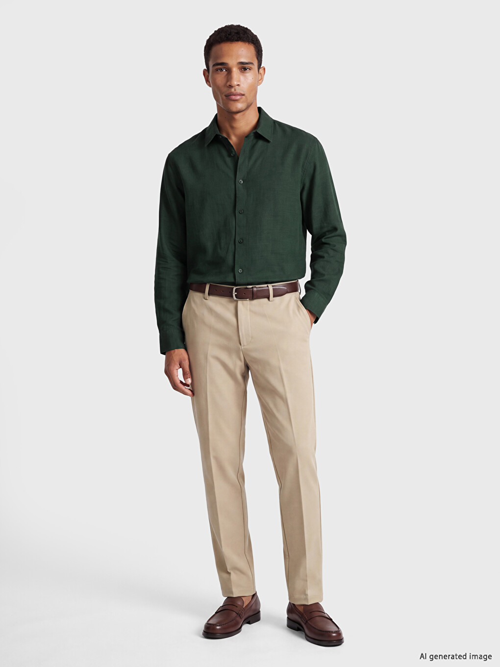 Regular Fit Dobby Men's Shirt-1