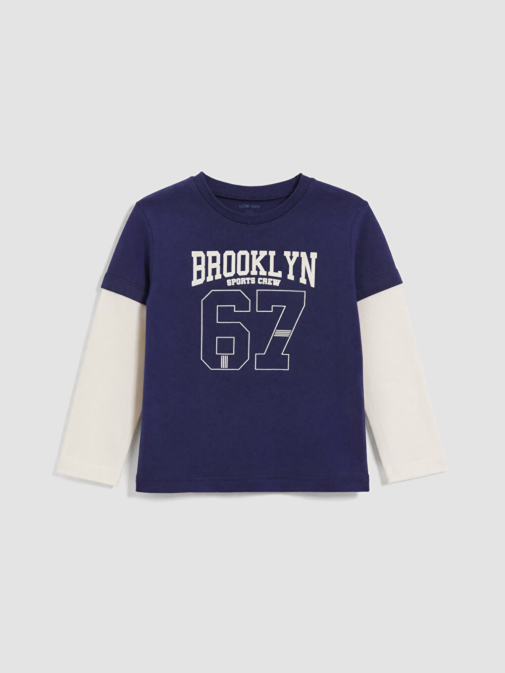 Маица Со Округол Врат Brooklyn Печатена За Беби Момчиња-1