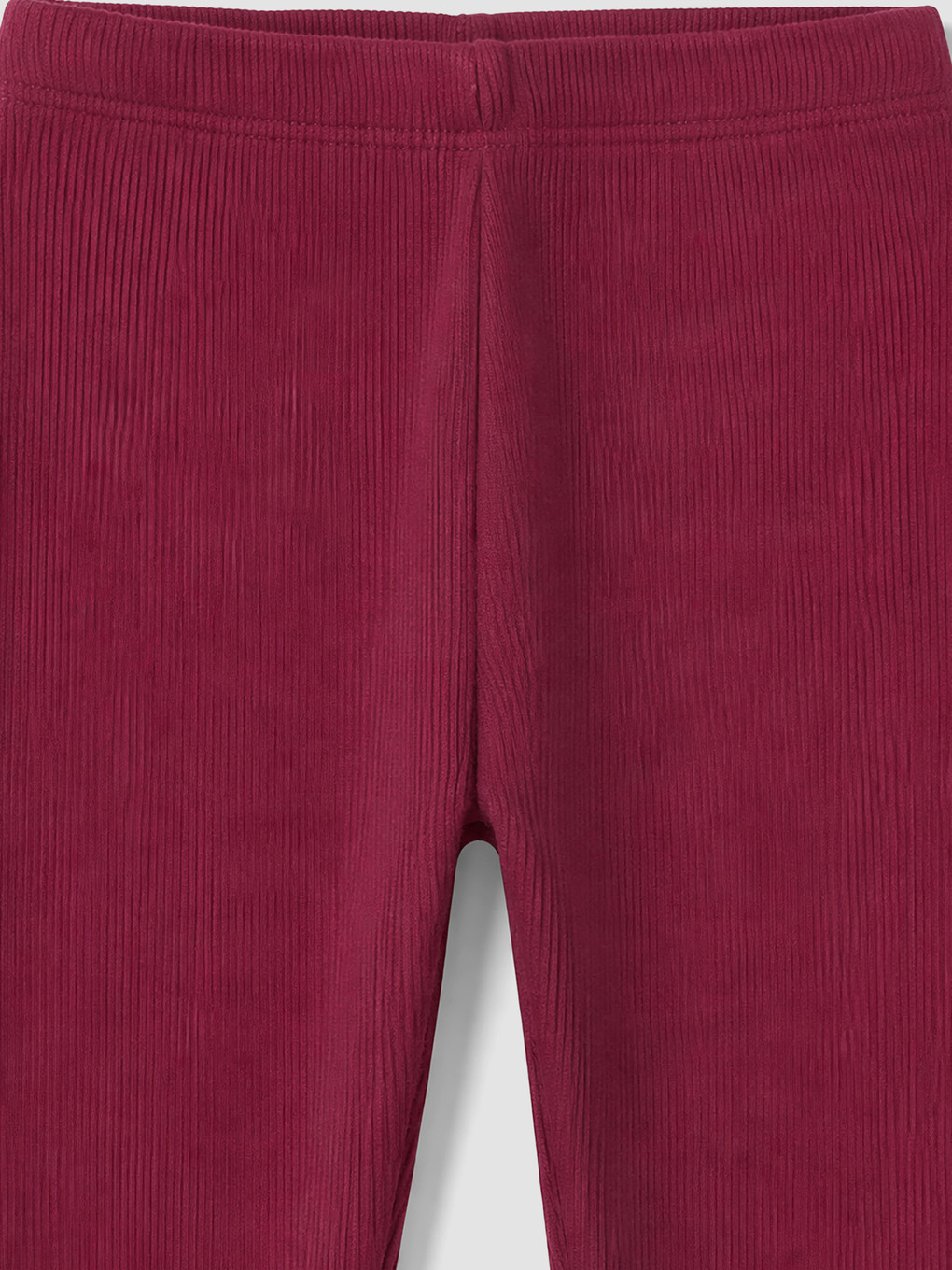 Bordo Beli Lastikli Kız Çocuk Tayt-1